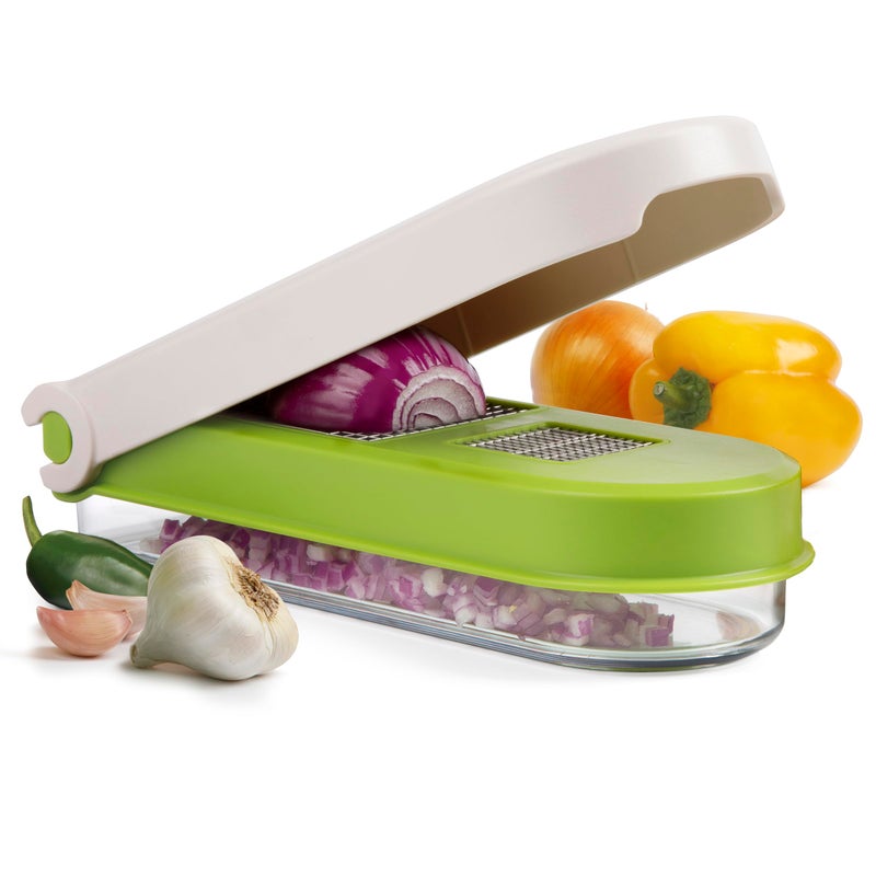 PrepWorks Vegetable Chop & Mince â€“ Multi-Use Manual Chopper for Quick Dicing, Chopping, and Mincing, Easy to Use, BPA-Free